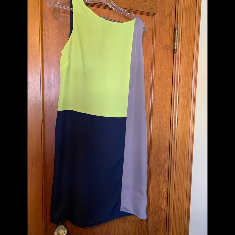 Limited event sleeveless color block shift dress. Size 6.